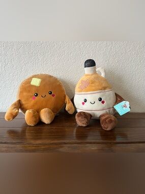 Cute Fall Plush Duo - Pancake & Maple Syrup Plushies